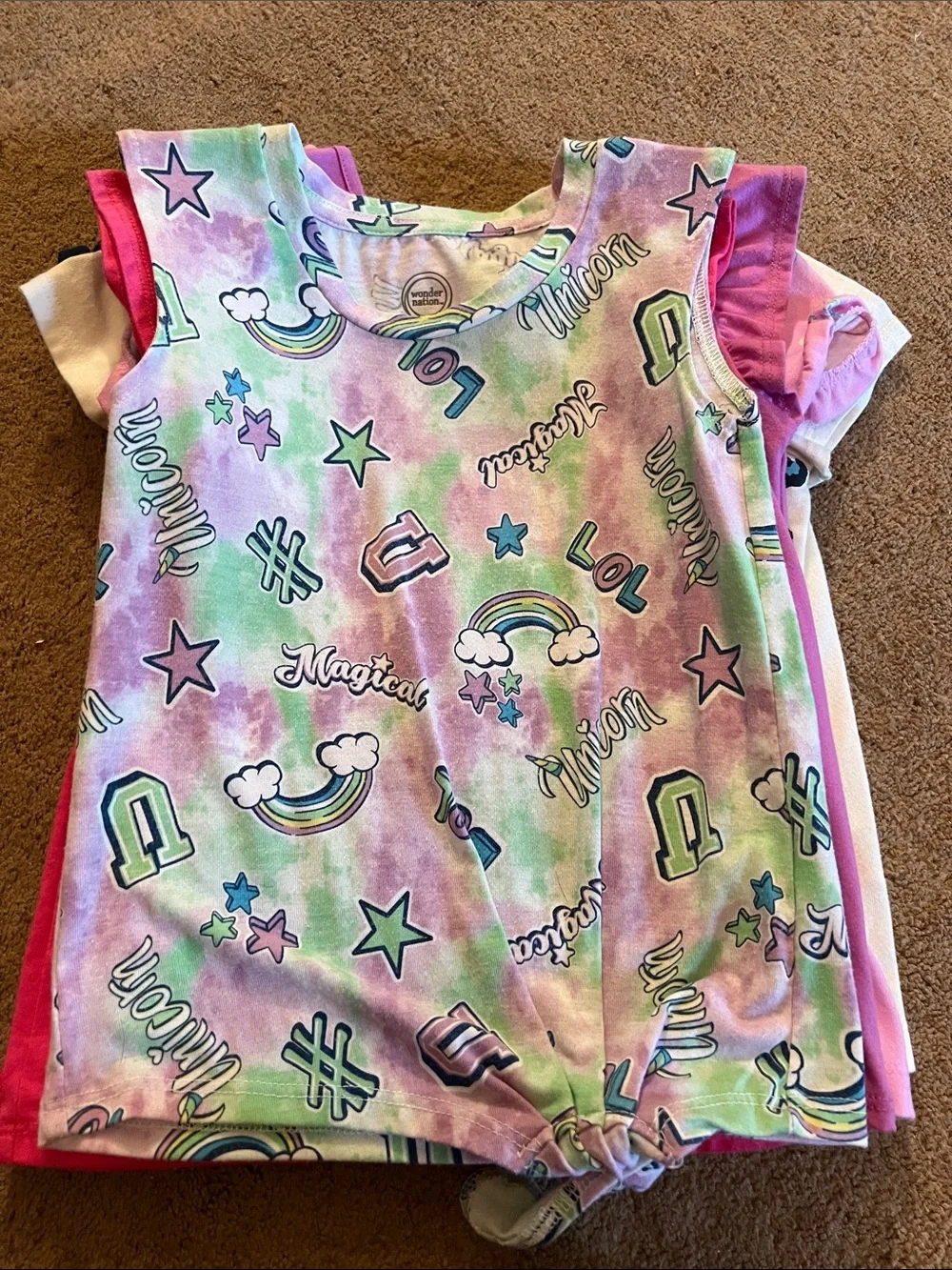Gymboree Girls Mixed Short Sleeve Tops - Pink, White, Navy, Purple